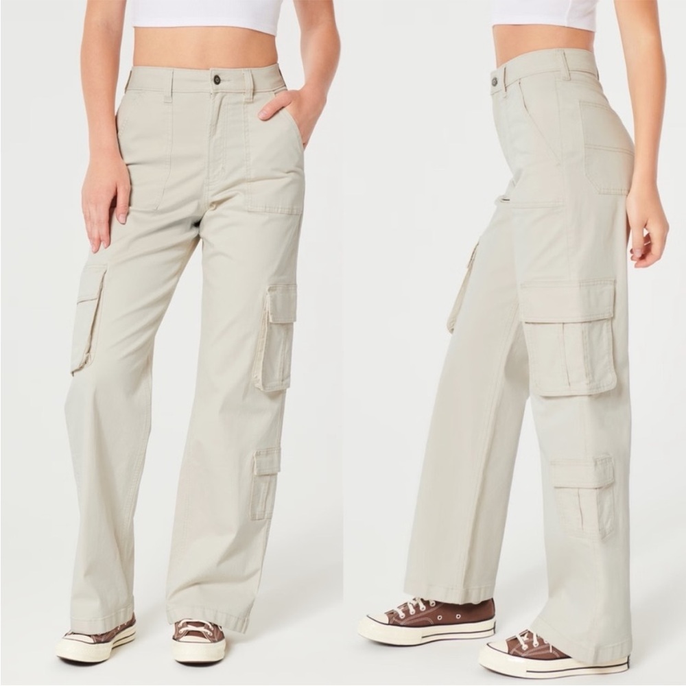 Hollister High Rise Baggy Pants Like New